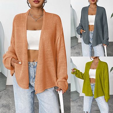 Womens Oversized Cardigan Sweater Long Sleeve Open Front Sweater Coat Lightweight Fall Winter Outfit