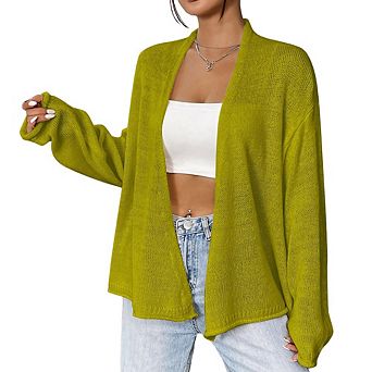 Womens Oversized Cardigan Sweater Long Sleeve Open Front Sweater Coat Lightweight Fall Winter Outfit