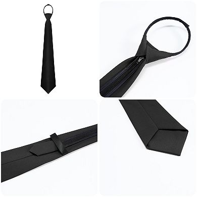 Men's Bespoke Pre-Tied Tie - 3-Pack Solid Color Jacquard Unisex