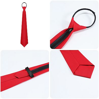 Men's Bespoke Pre-Tied Tie - 3-Pack Solid Color Jacquard Unisex