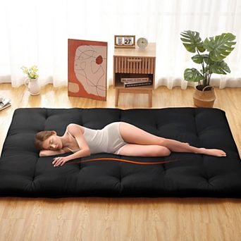 Japanese Futon Floor Mattress, Tatami Mat Foldable Japanese Floor Bed Roll Up Mattress