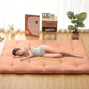 Japanese Futon Floor Mattress, Tatami Mat Foldable Japanese Floor Bed Roll Up Mattress