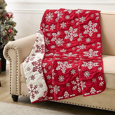 Greenland Home Fashions Snowflakes Throw Blanket