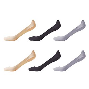 Women's Non-slip No Show Socks Soft Solid Bottom for Casual 6 pk