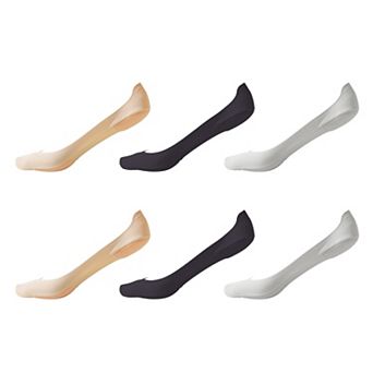 Women's Non-slip No Show Socks Soft Solid Bottom for Casual 6 pk