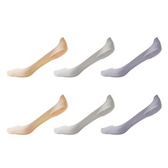 Women's Non-slip No Show Socks Soft Solid Bottom for Casual 6 pk