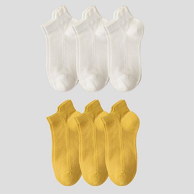 Women's No Show Socks Classic Thin Mesh Breathable 6pk