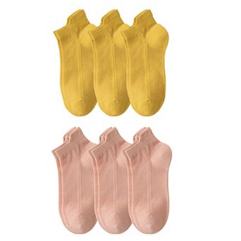 Women's No Show Socks Classic Thin Mesh Breathable 6 pk