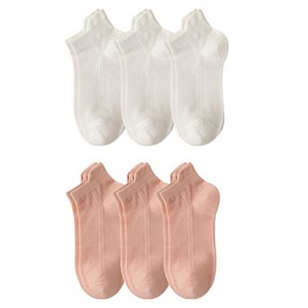 Women's No Show Socks Classic Thin Mesh Breathable 6 pk