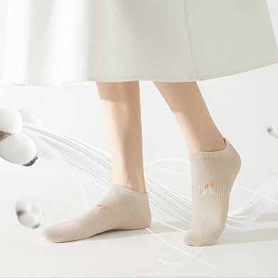 Women's No-Show Socks with FUN Letters 6Pk