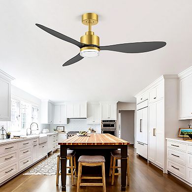 84-Inch Large Ceiling Fan with 8 ABS Blades, 3-Color Light, 6-Speed DC Motor, Remote with Timer