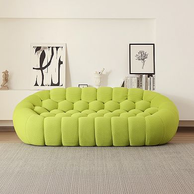 Bubble Couch,98'' Modern Curved Sofa, 3 Seater Morden Lazy Floor Sofa, Memory Foam Bean Bag