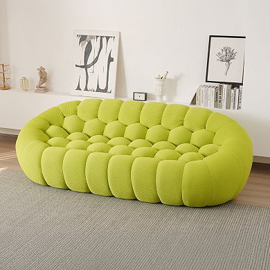 Bubble Couch,98'' Modern Curved Sofa, 3 Seater Morden Lazy Floor Sofa, Memory Foam Bean Bag