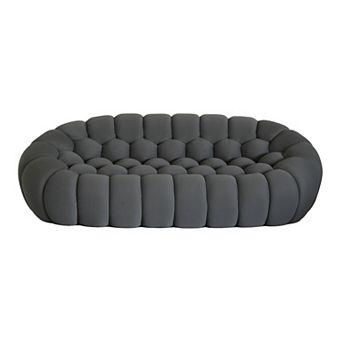 Bubble Couch,98'' Modern Curved Sofa, 3 Seater Morden Lazy Floor Sofa, Memory Foam Bean Bag