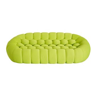 Bubble Couch,98'' Modern Curved Sofa, 3 Seater Morden Lazy Floor Sofa, Memory Foam Bean Bag