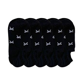 Women's No - Show Liner Socks with Bow Pattern 5 pk
