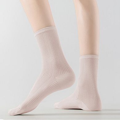 Women's Summer Ribbed Ankle Socks 6Pk