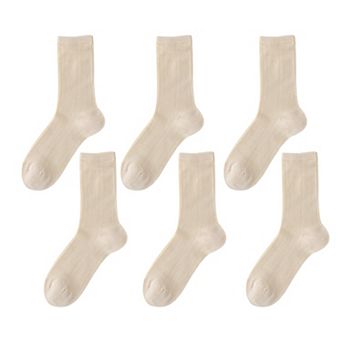 Women's Summer Ribbed Ankle Socks 6 pk