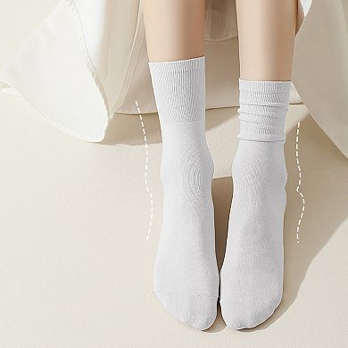 Women's Soft White Slouchy Ankle Socks 6pk