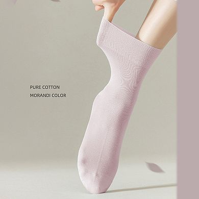 Women's Soft Solid Color Ankle Socks 6Pk