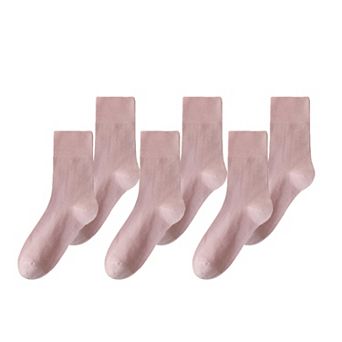 Women's Soft Solid Color Ankle Socks 6 pk