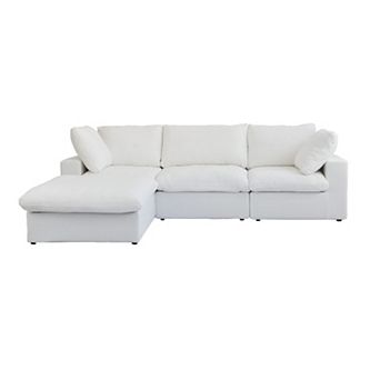 Cloud Modular Sectional Sofa with Storage Ottoman,120.45" L Shaped Couch