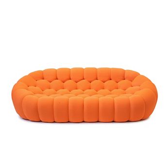 Bubble Couch,98'' Modern Curved Sofa, 3 Seater Morden Lazy Floor Sofa, Memory Foam Bean Bag