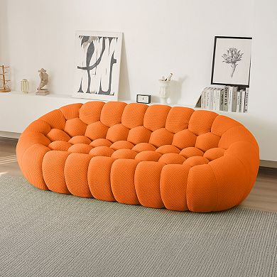 Bubble Couch,98'' Modern Curved Sofa, 3 Seater Morden Lazy Floor Sofa, Memory Foam Bean Bag