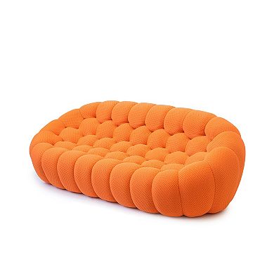 Bubble Couch,98'' Modern Curved Sofa, 3 Seater Morden Lazy Floor Sofa, Memory Foam Bean Bag