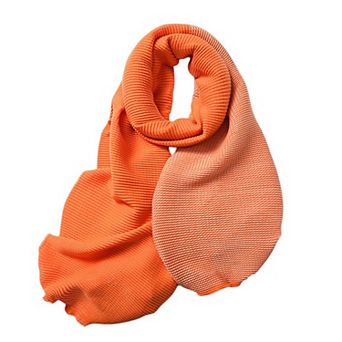 Women's Color Block Woven Scarf with Soft Cozy Fabric Modern Neutral Tones and Textured Design