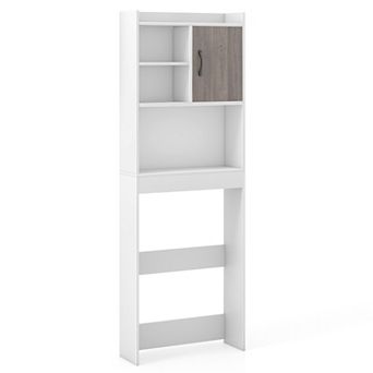 4 tier Space-saving Toilet Sorage Cabinet with Open Shelves