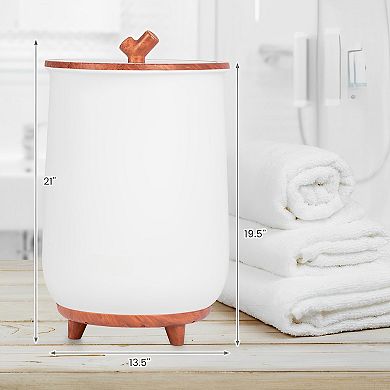 23L Large Bucket-Style Towel Warmer with Fragrance Disc Holder - Coffee