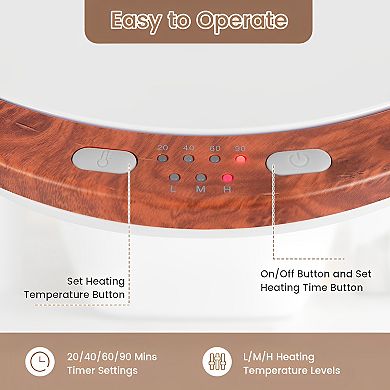 23L Large Bucket-Style Towel Warmer with Fragrance Disc Holder - Coffee