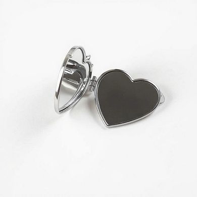 Silver Heart Locket Keychain with 3D Bow Detail and Clasp Ring