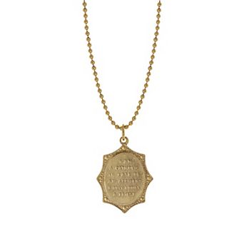 Symbols of Faith 14k Gold-Dipped St. Christopher Pendant Necklace