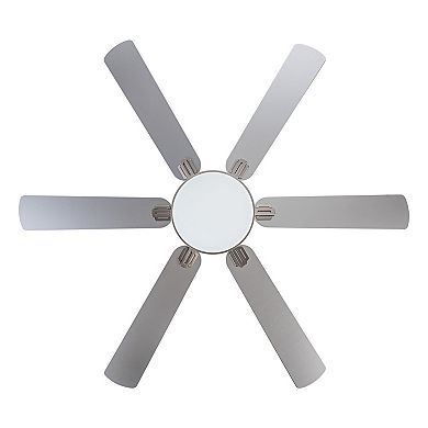 60" Modern Brushed Nickel Ceiling Fan with LED and Remote