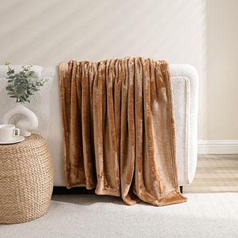 Kate Aurora Ultra Lux Oversized Heavyweight Pumpkin Spice Accent Throw Blanket