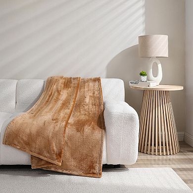 Kate Aurora Ultra Lux Oversized Heavyweight Pumpkin Spice Accent Throw Blanket
