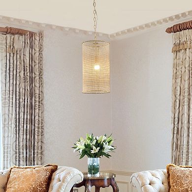 Parrot Uncle Farmhouse Mini Pendant Cylinder Rope Mesh Cage Kitchen Island Lights for Dining Room