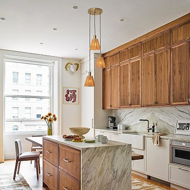 Parrot Unlce Farmhouse Woven Paper Rope 3-Light Kitchen Island Light Chandelier