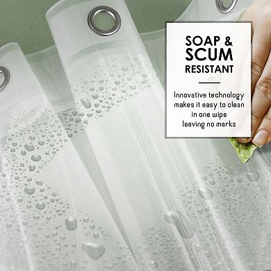 Clara Clark Shower Curtain Liner, Heavy Duty 5G Thick, Soap & Scum Resistant Shower Curtain Liner