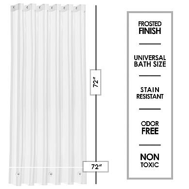 Clara Clark Shower Curtain Liner, Heavy Duty 5G Thick, Soap & Scum Resistant Shower Curtain Liner