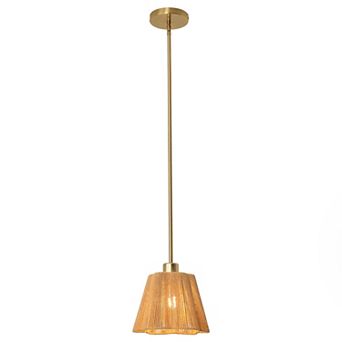Parrot Uncle Bohemia Brown Paper Rope Cloche 1-Light Hanging Pendant Light