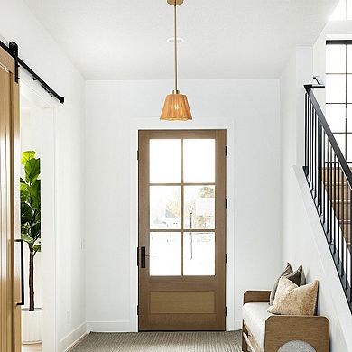 Parrot Uncle Bohemia Brown Paper Rope Cloche 1-Light Hanging Pendant Light