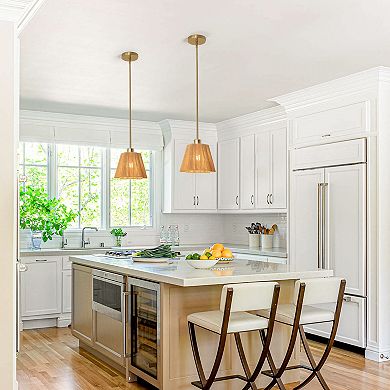 Parrot Uncle Bohemia Brown Paper Rope Cloche 1-Light Hanging Pendant Light