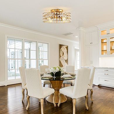 18.3 in. APP Control Gold Caged Ceiling Fan with Light and Remote