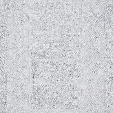 Stylish And Comfortable All Season Traditional Chain Design 2 PC Cotton Bath Rug Set