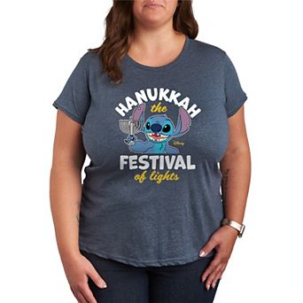 Plus Size Disney's Lilo & Stitch Festival Of Lights Graphic Tee