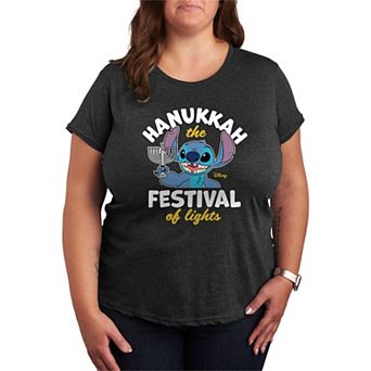 Plus Size Disney's Lilo & Stitch Festival Of Lights Graphic Tee