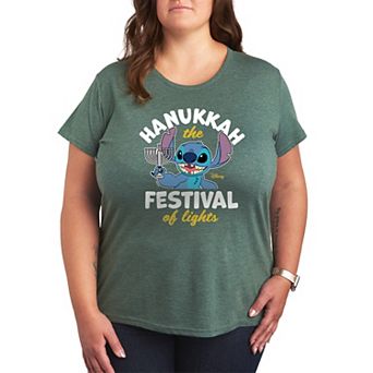 Plus Size Disney's Lilo & Stitch Festival Of Lights Graphic Tee